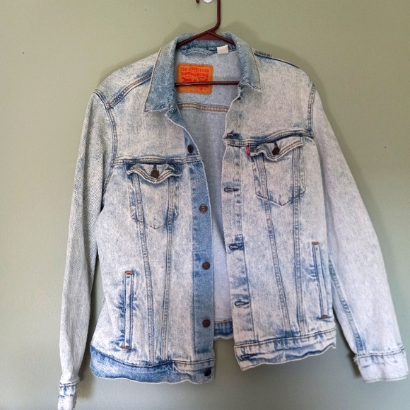 Mens Levis Denim Jacket Light Acid Wash Stonewash 80s 90s